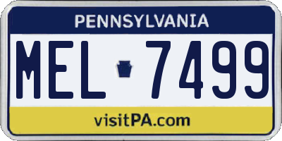 PA license plate MEL7499
