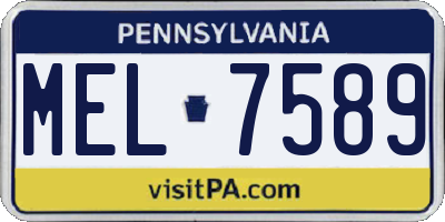PA license plate MEL7589