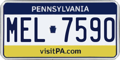 PA license plate MEL7590