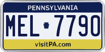 PA license plate MEL7790