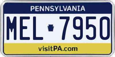 PA license plate MEL7950