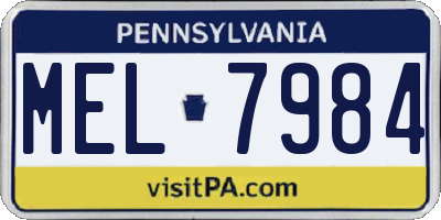 PA license plate MEL7984