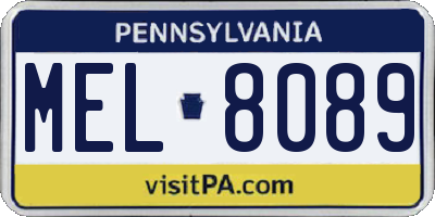 PA license plate MEL8089