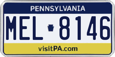 PA license plate MEL8146