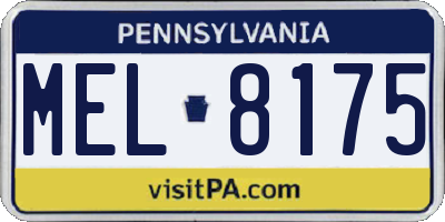 PA license plate MEL8175