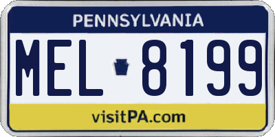 PA license plate MEL8199