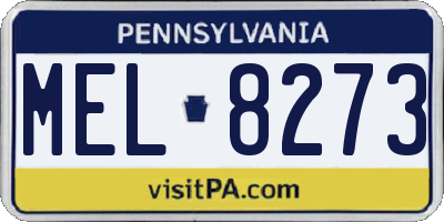 PA license plate MEL8273