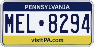 PA license plate MEL8294