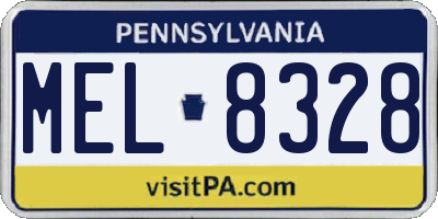 PA license plate MEL8328