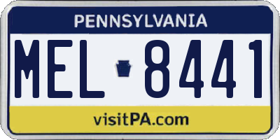 PA license plate MEL8441