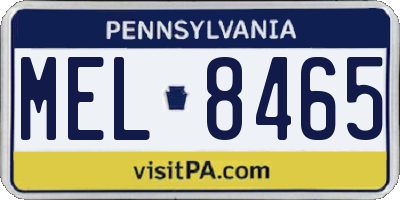 PA license plate MEL8465