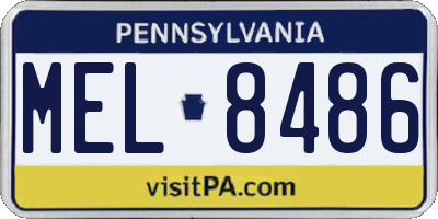 PA license plate MEL8486