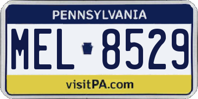 PA license plate MEL8529