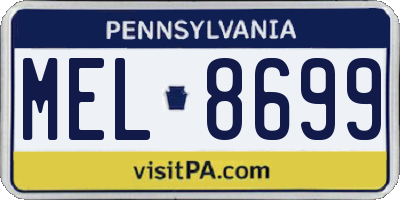 PA license plate MEL8699