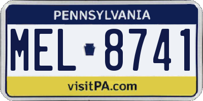 PA license plate MEL8741