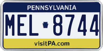 PA license plate MEL8744