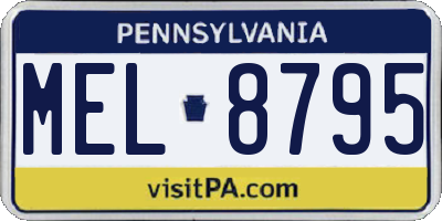 PA license plate MEL8795