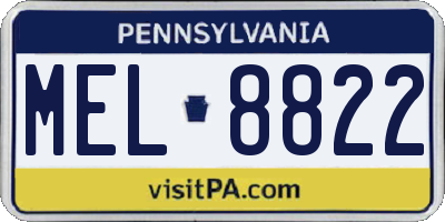 PA license plate MEL8822