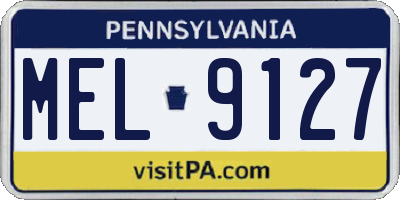 PA license plate MEL9127