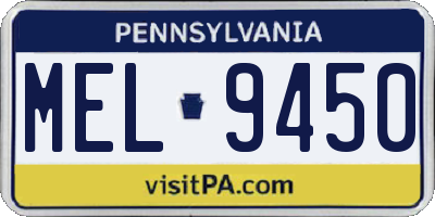 PA license plate MEL9450