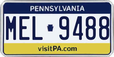 PA license plate MEL9488