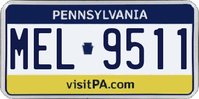 PA license plate MEL9511