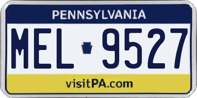 PA license plate MEL9527