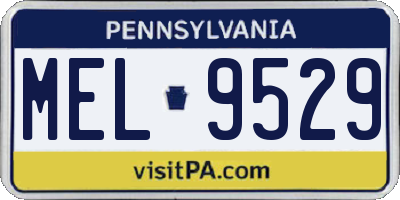 PA license plate MEL9529