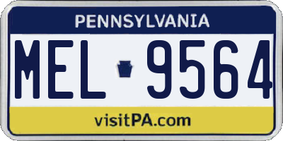 PA license plate MEL9564