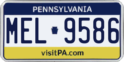 PA license plate MEL9586