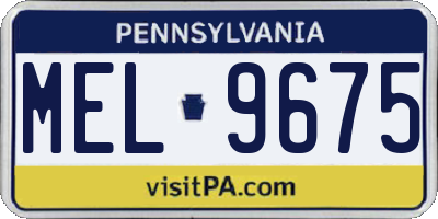 PA license plate MEL9675