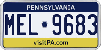 PA license plate MEL9683