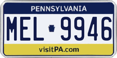 PA license plate MEL9946