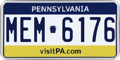 PA license plate MEM6176