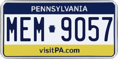 PA license plate MEM9057