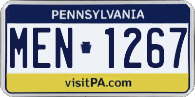 PA license plate MEN1267