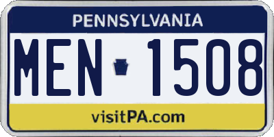 PA license plate MEN1508