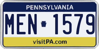 PA license plate MEN1579
