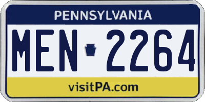 PA license plate MEN2264