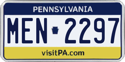 PA license plate MEN2297