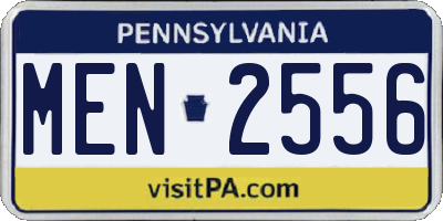 PA license plate MEN2556
