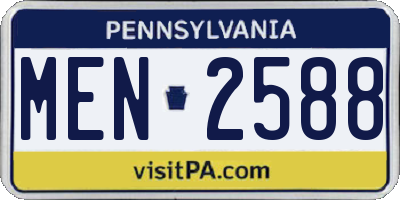 PA license plate MEN2588