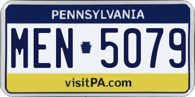 PA license plate MEN5079