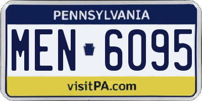 PA license plate MEN6095
