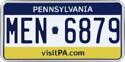 PA license plate MEN6879