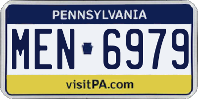PA license plate MEN6979