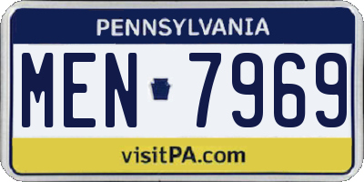 PA license plate MEN7969