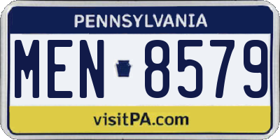 PA license plate MEN8579