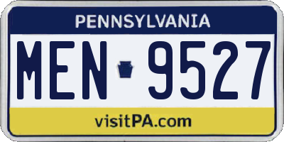 PA license plate MEN9527