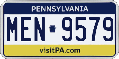PA license plate MEN9579